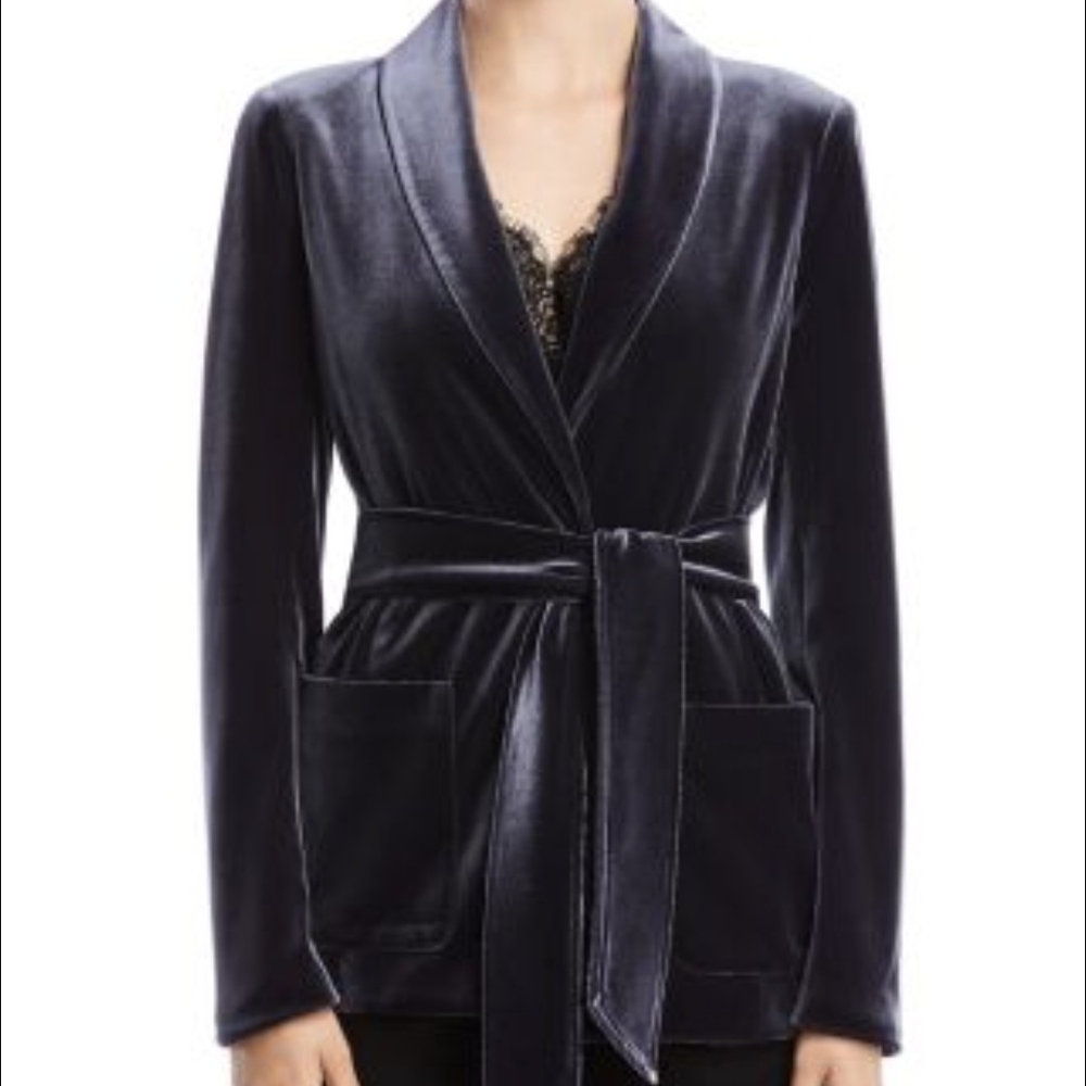 Bailey 44 Luxe Velvet Robe - Midnight Grey Blue